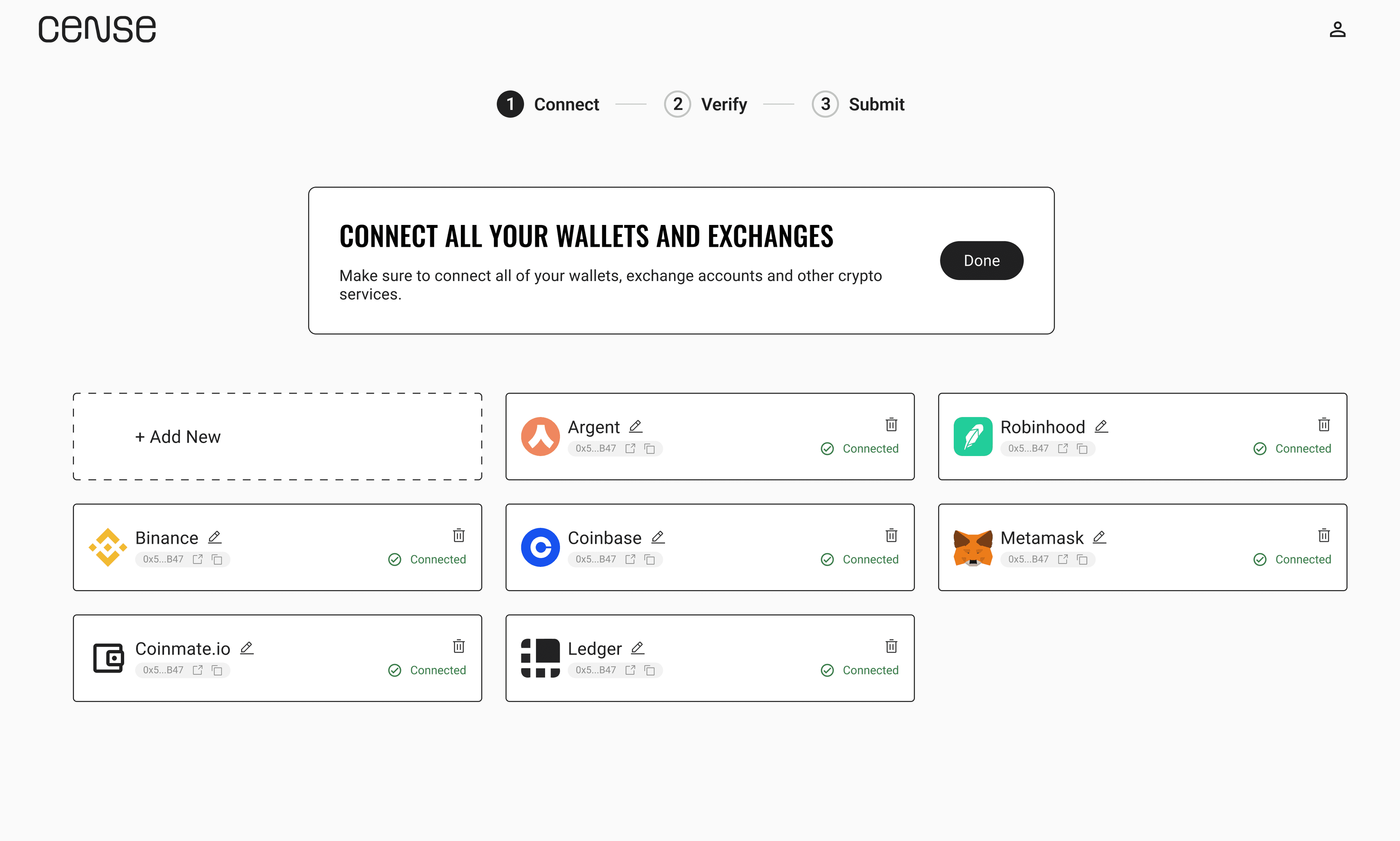 Cense web app