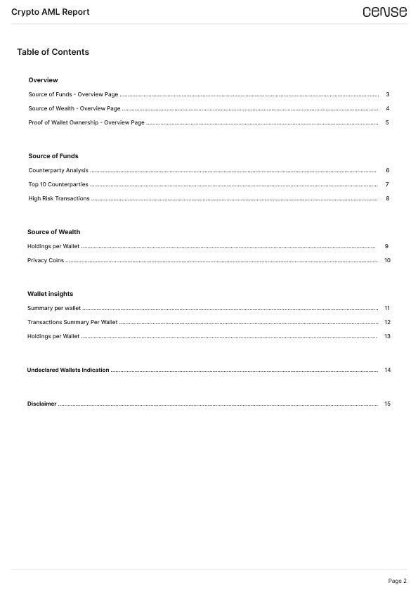 Table of Contents